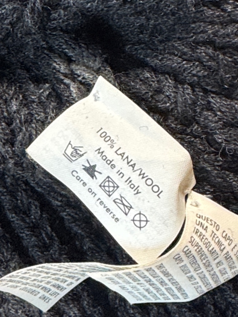 ALEXANDER McQUEEN 09 Dark Gray Cable-Knit Turtleneck Sweater Dress Distressed SM - Picture 4 of 16